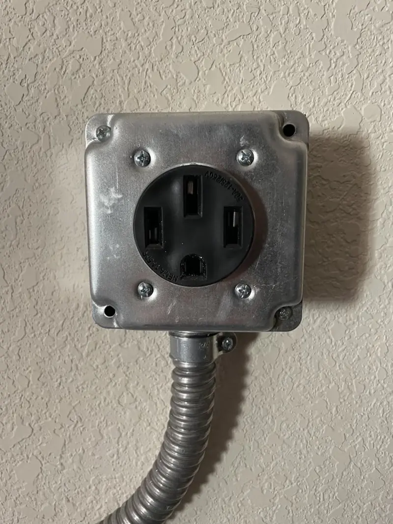 NEMA 14-50 outlet installed for Smart Home Electrical in Aspen